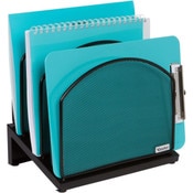 Wholesale - Black Inclined File Sorter Desk Organizer - File Rack with 5 Upright Section C/P 4